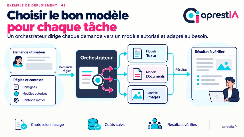 Schéma du processus : choisir le bon modèle pour chaque tâche.