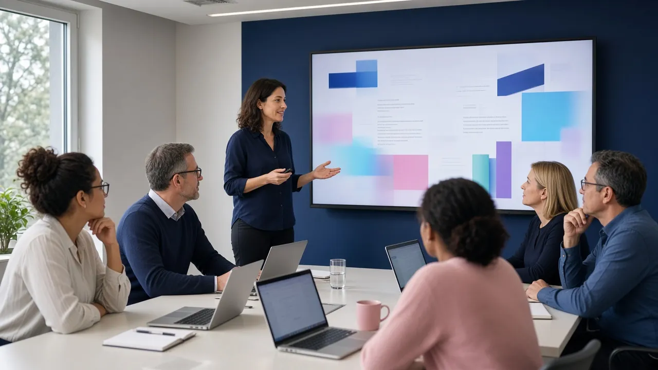 Atelier de formation IA avec une équipe