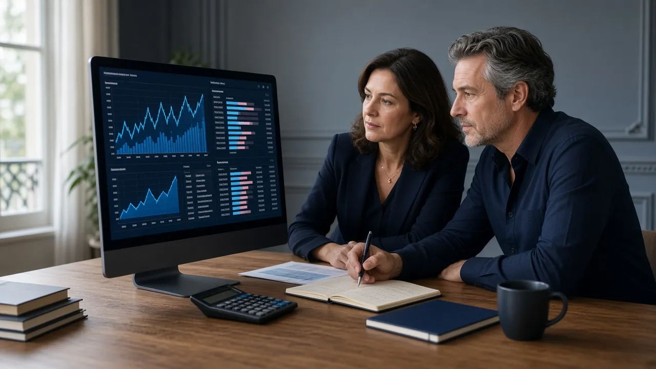 Tableau de bord avec indicateurs de suivi d’un agent